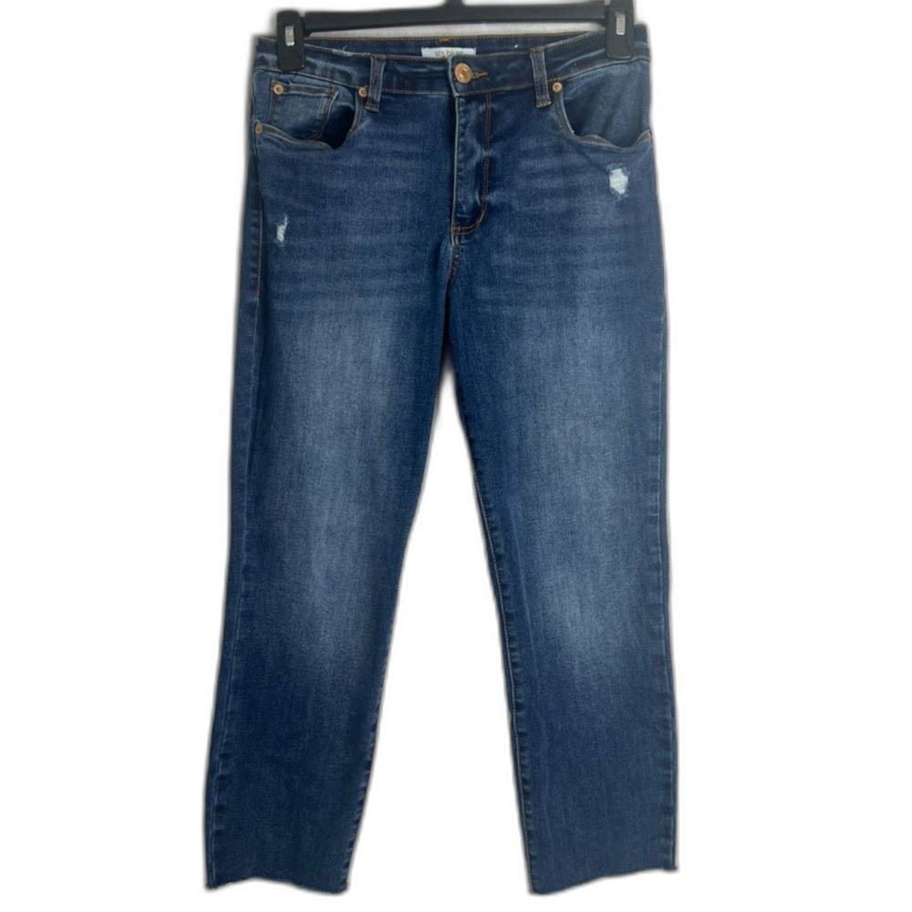 STS Blue Erin High Rise Lightly Destructed Raw Hem Denim Jeans Size 28